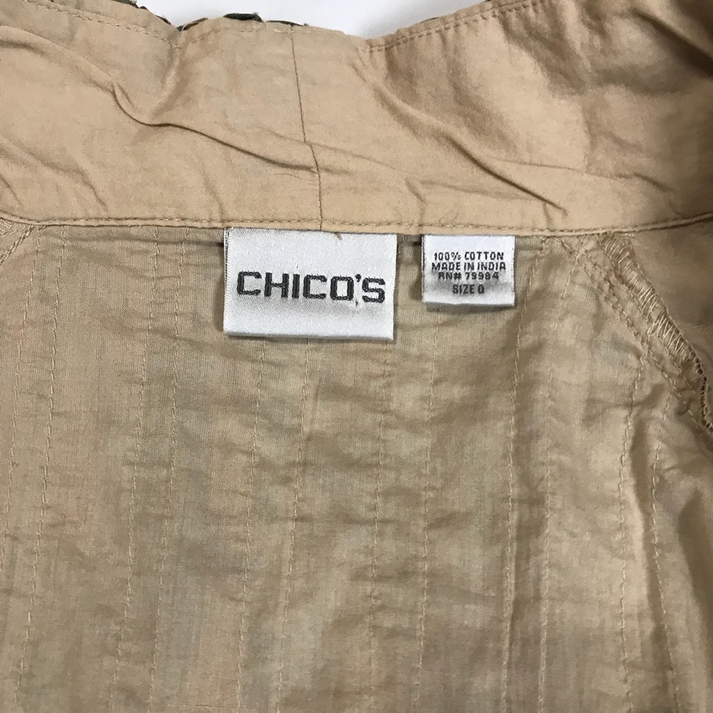 Chicos Blazer Hook & Loop Closures Multi Color - image 8